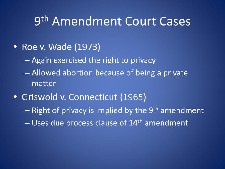 9th Amendment Court Cases 9th Amendment Court Cases