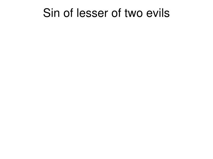 Sin Of Fibbing Examples