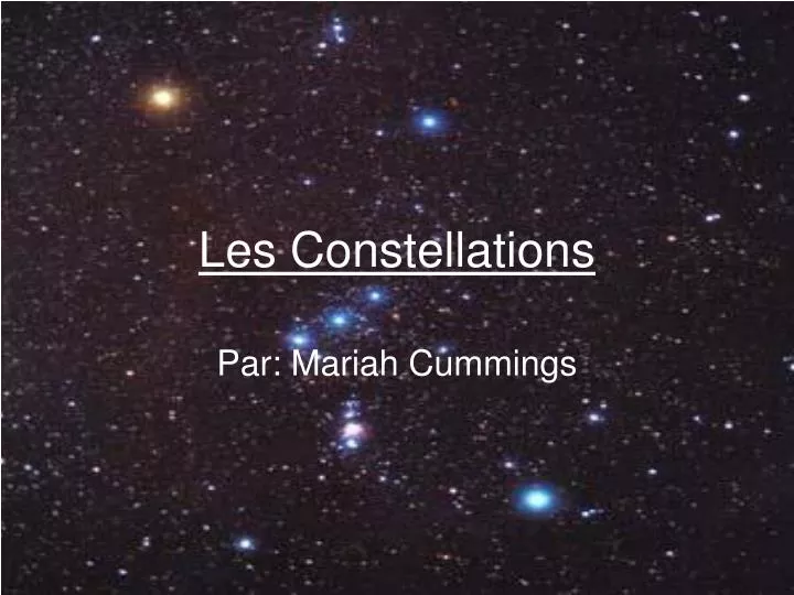PPT - Les Constellations PowerPoint Presentation, free download - ID