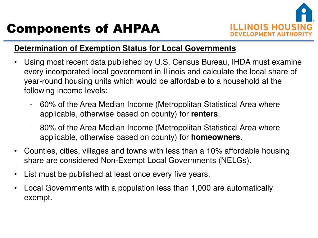 PPT Illinois Affordable Housing Planning and Appeals Act (AHPAA) PowerPoint Presentation ID