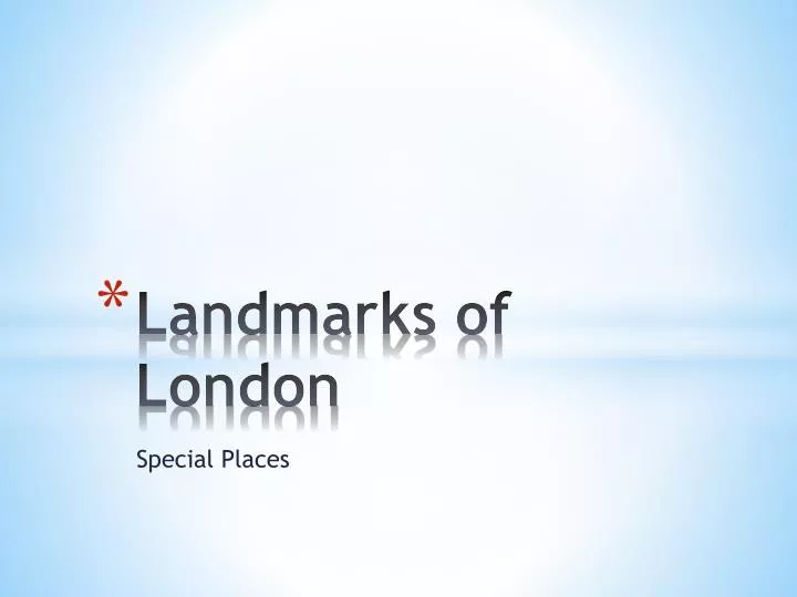 landmarks of london n.