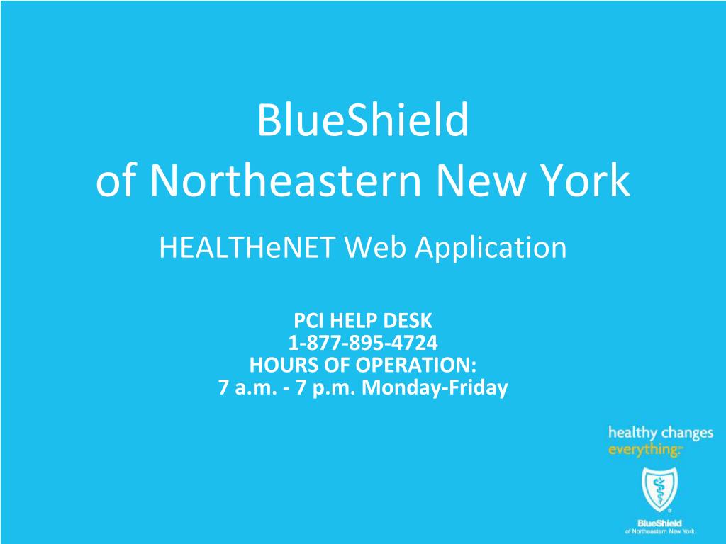 Ppt Blueshield Of Northeastern New York Powerpoint Presentation