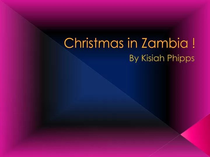 christmas in z ambia n.