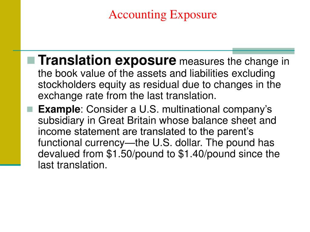 translation exposure example