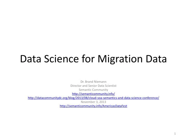 data science for migration data n.