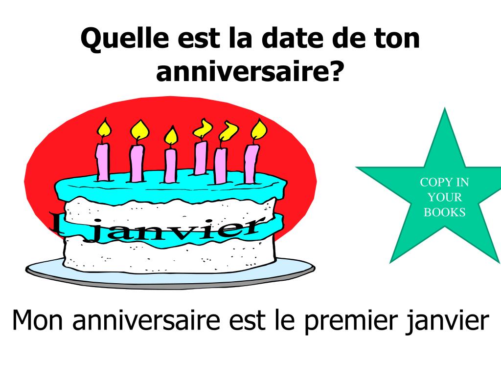 PPT - : Use months and numbers to say the date of my birthday PowerPoint - ID:4424848