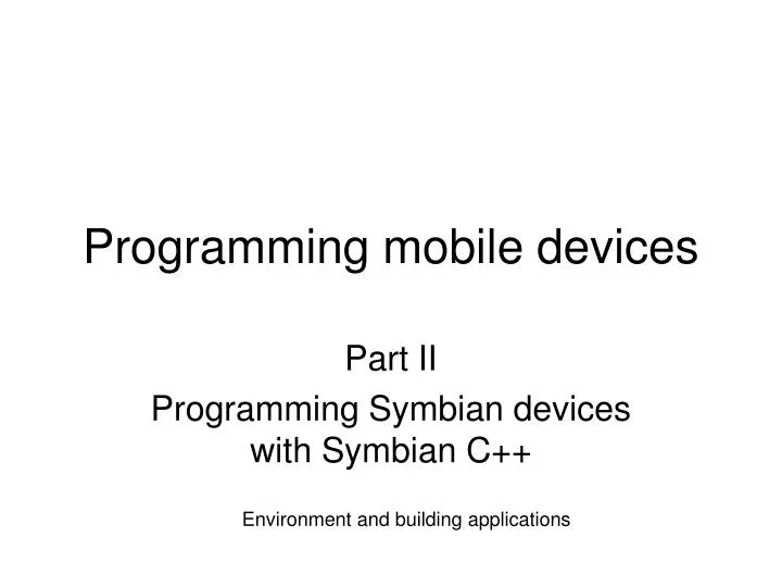 programming mobile devices n.