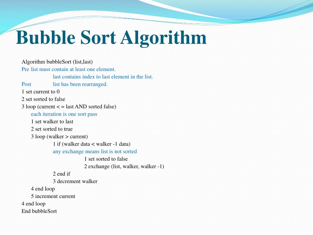 In Data Structure — Bubble Sort Algorithm ..