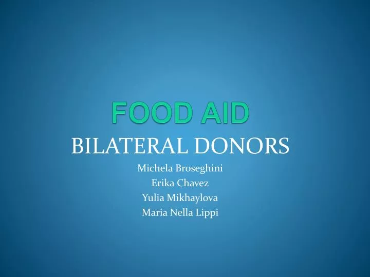 PPT FOOD AID PowerPoint Presentation, free download ID4426429