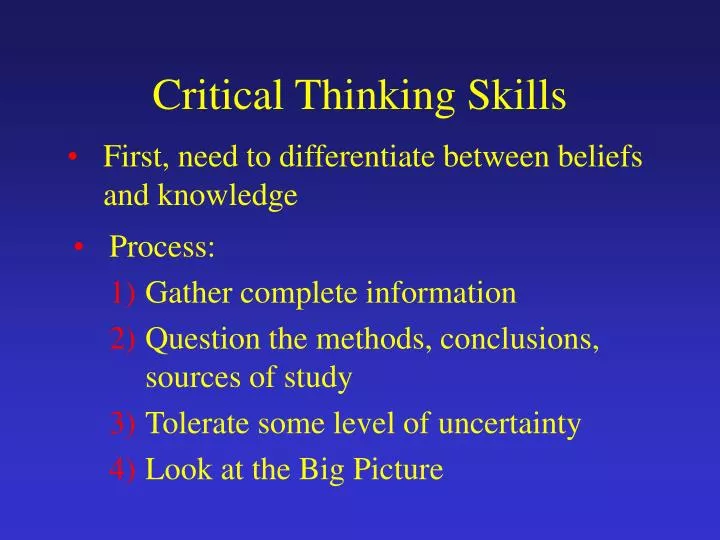 critical thinking powerpoint presentation ppt critical thinking powerpoint presentation ppt