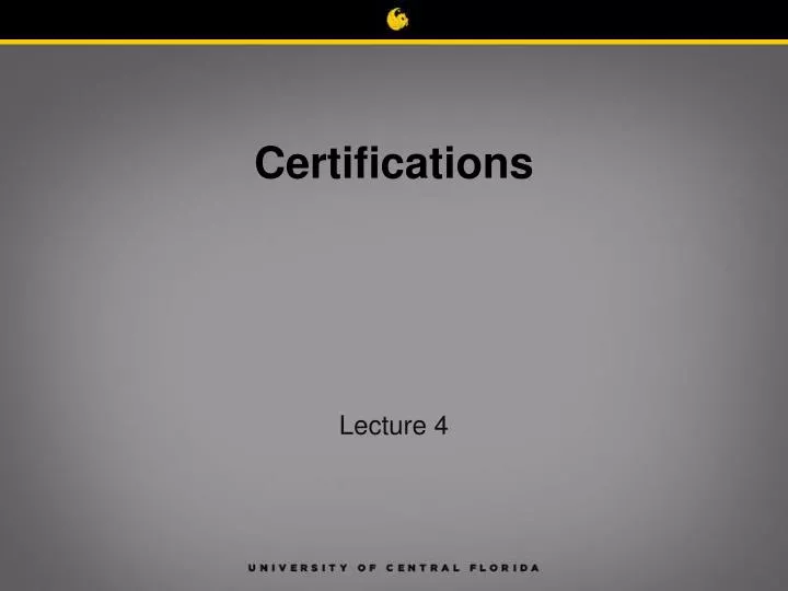 certifications n.