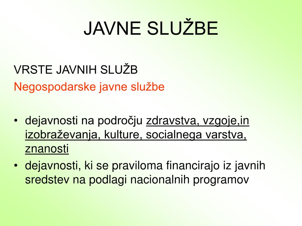PPT - SEMINARSKA NALOGA JAVNE SLUŽBE - JS PowerPoint Presentation, free  download - ID:4430335