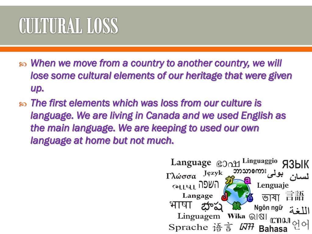 loss of cultural identity essay