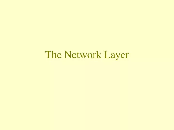 PPT The Network Layer PowerPoint Presentation, free download ID4432185