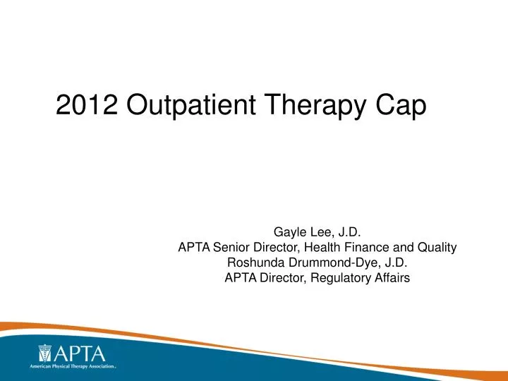 2012 outpatient therapy cap n.