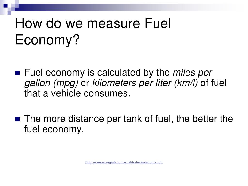 PPT - Fuel Economy PowerPoint Presentation, free download - ID:4433786