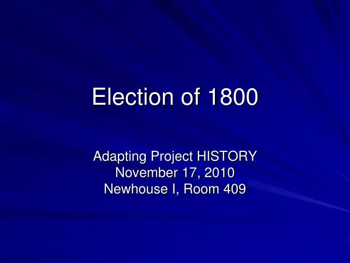election of 1800 n.