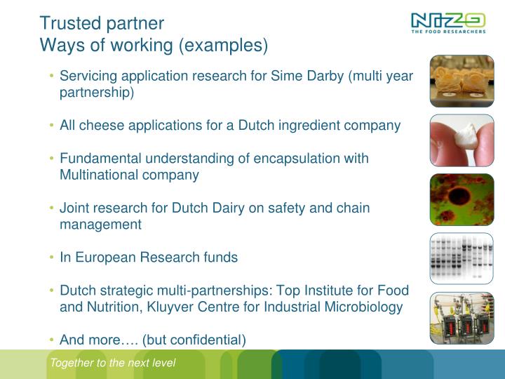 Ppt Nizo Food Research In The Food Valley Together To The Next Level Powerpoint Presentation Ways Of Working Template