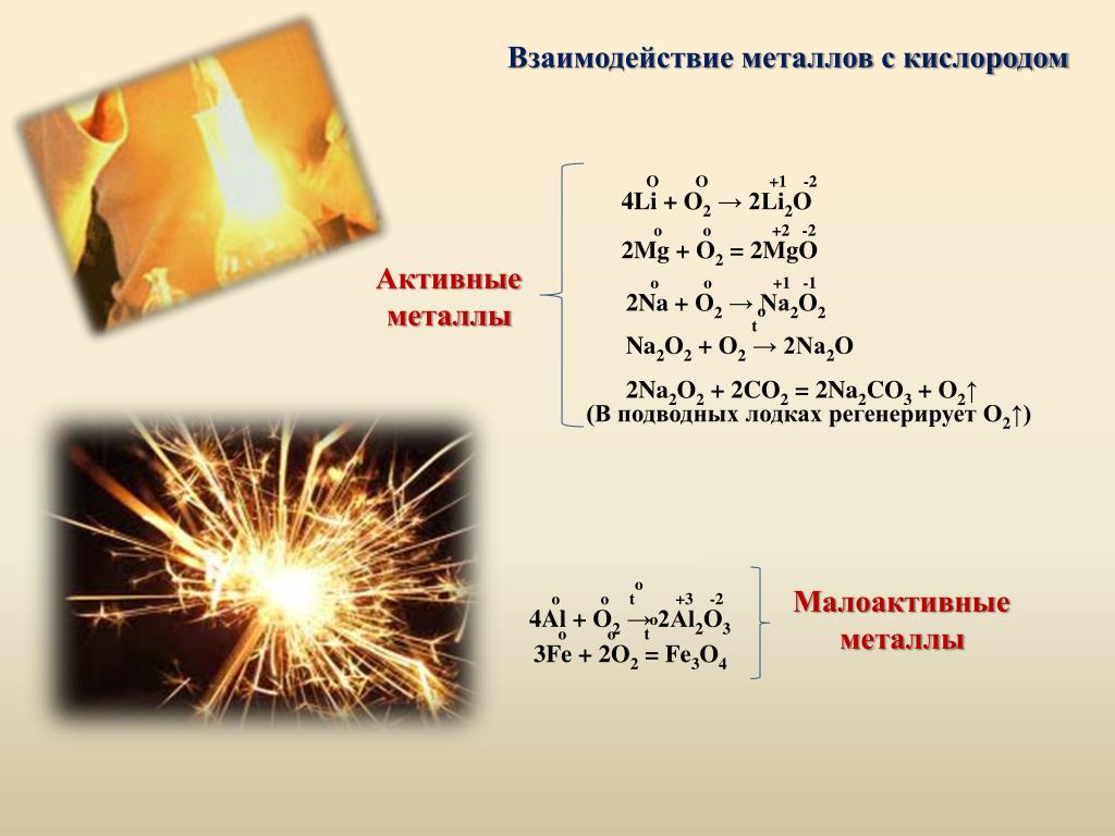 Какой из металлов энергичнее реагирует с кислородом