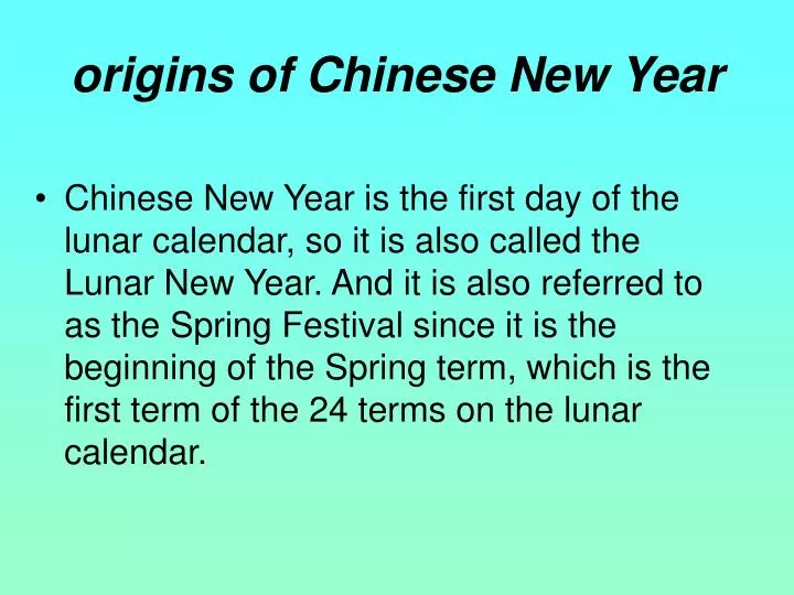 PPT - Origins Of Chinese New Year PowerPoint Presentation, Free ...