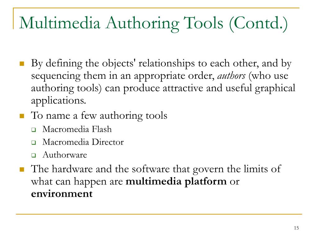 Types of authoring tools in multimedia - routejas