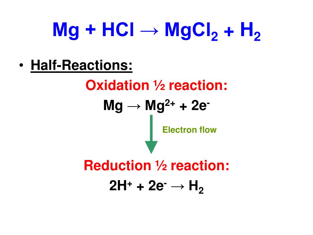 Mg hcl реакция возможна