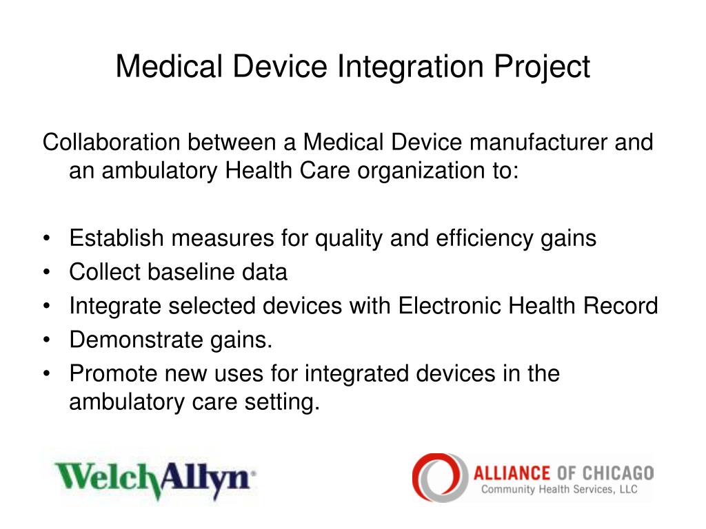 PPT Medical Device Integration with an Ambulatory EMR PowerPoint