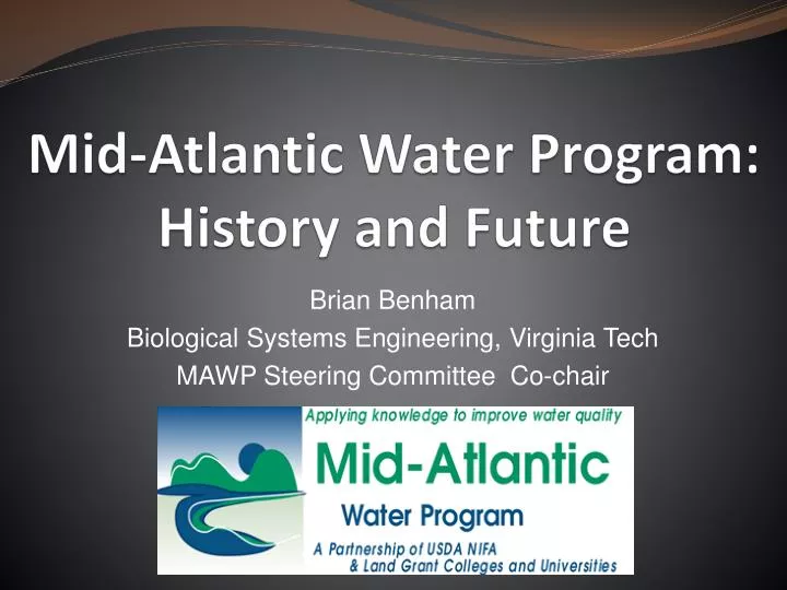 mid atlantic water program history and future n.