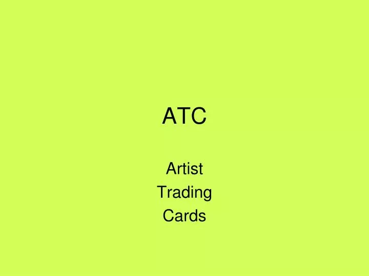 PPT - ATC PowerPoint Presentation, free download - ID:4437204