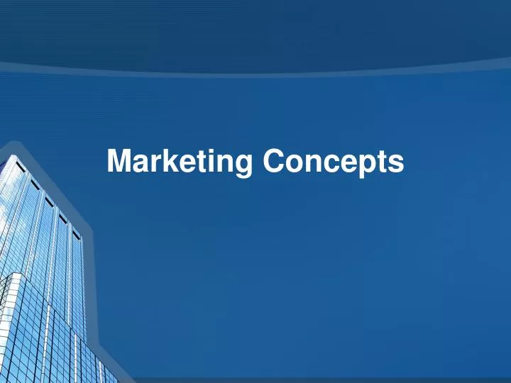 marketing concepts n.