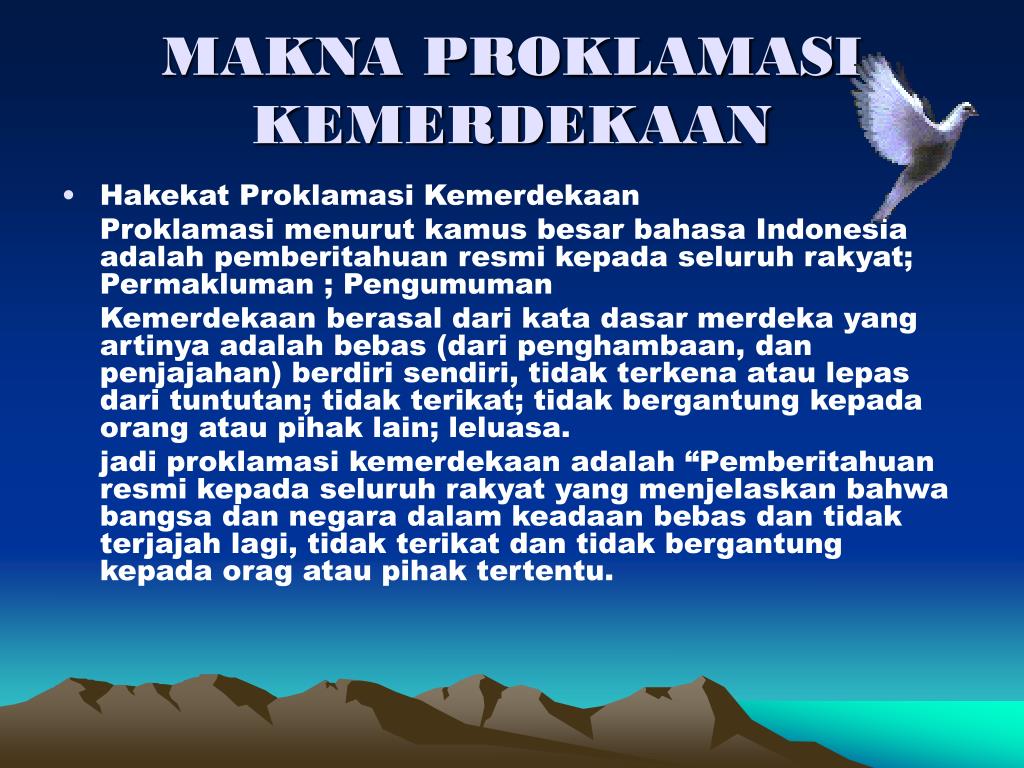 PPT PROKLAMASI KEMERDEKAAN DAN KONSTITUSI PERTAMA PowerPoint