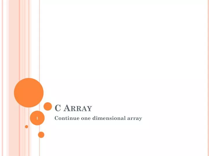 c array n.