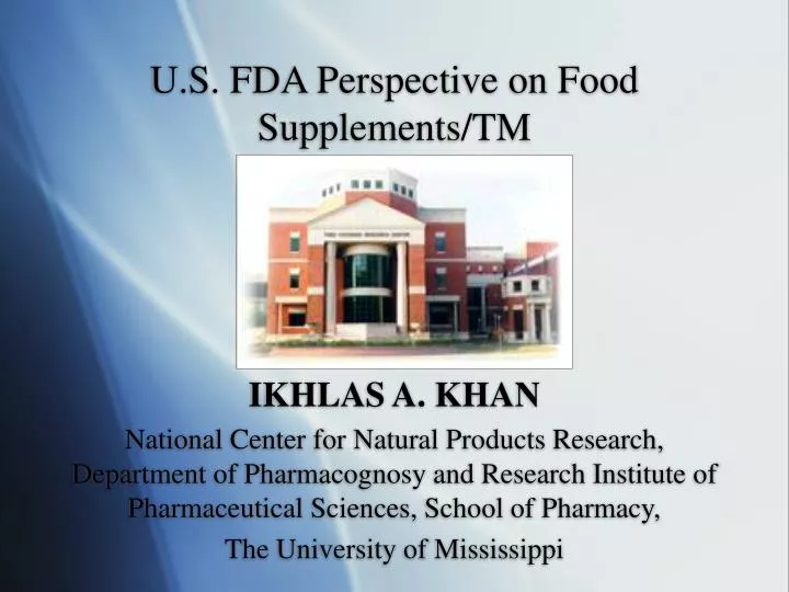 u s fda perspective on food supplements tm n.