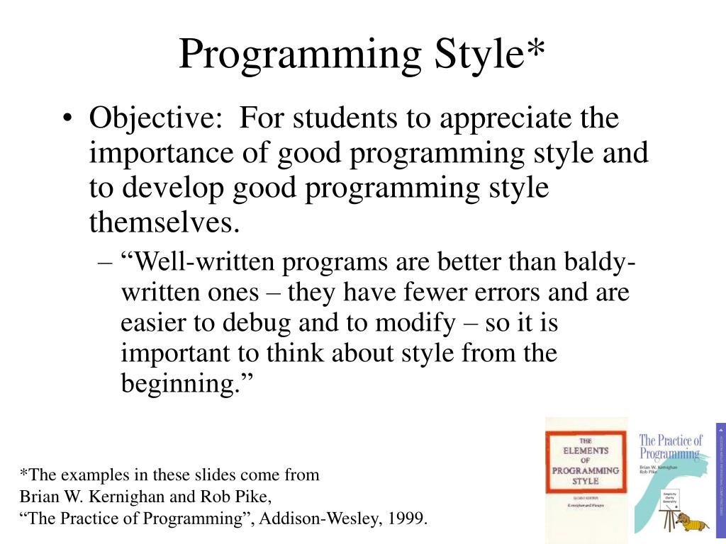 PPT - Programming Style* PowerPoint Presentation, free download - ID ...