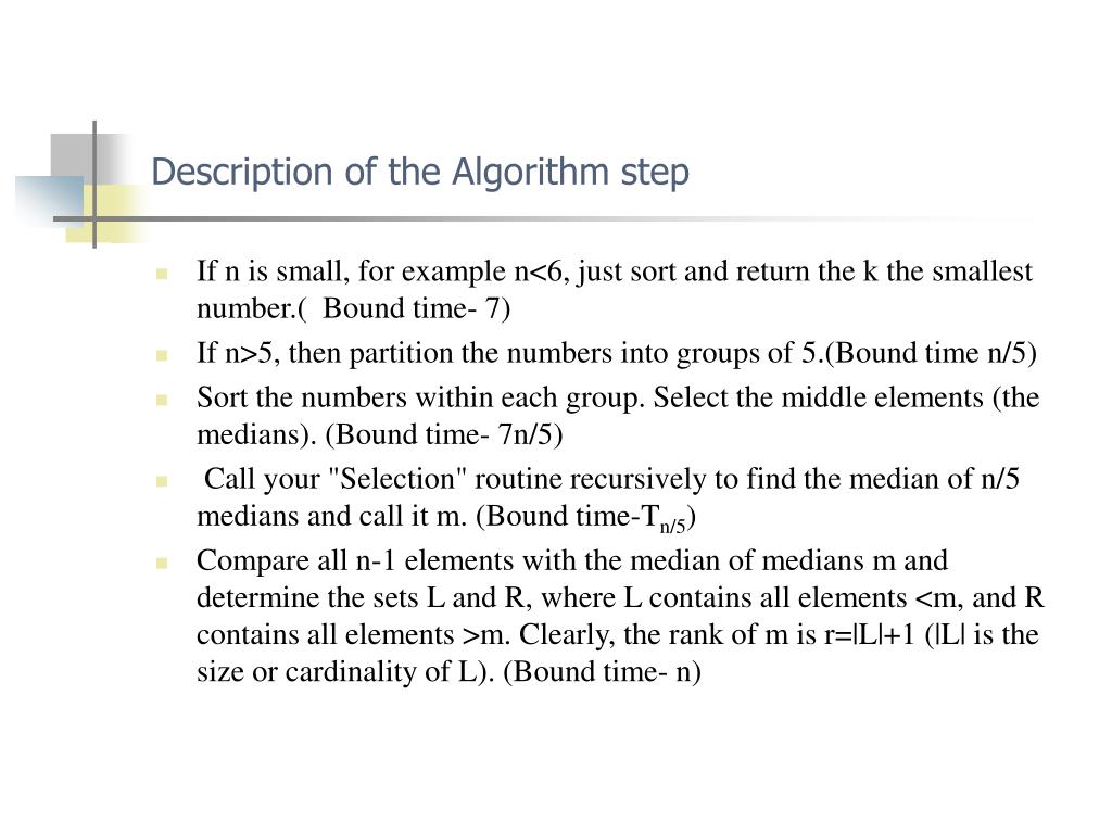 PPT - Median Finding Algorithm PowerPoint Presentation, free download ...