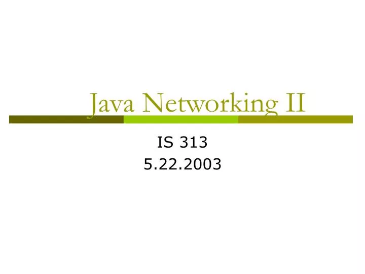 PPT Java Networking II PowerPoint Presentation, free download ID