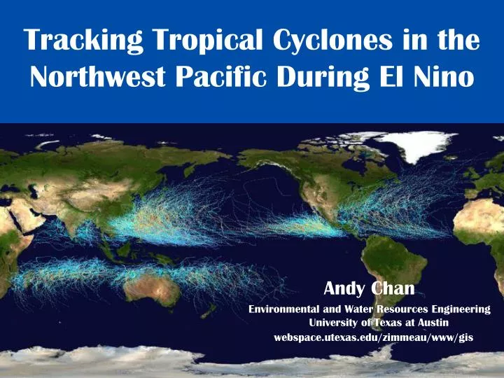 Ppt Tracking Tropical Cyclones In The Northwest Pacific During El