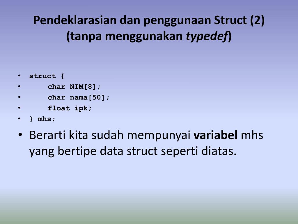 Typedef struct