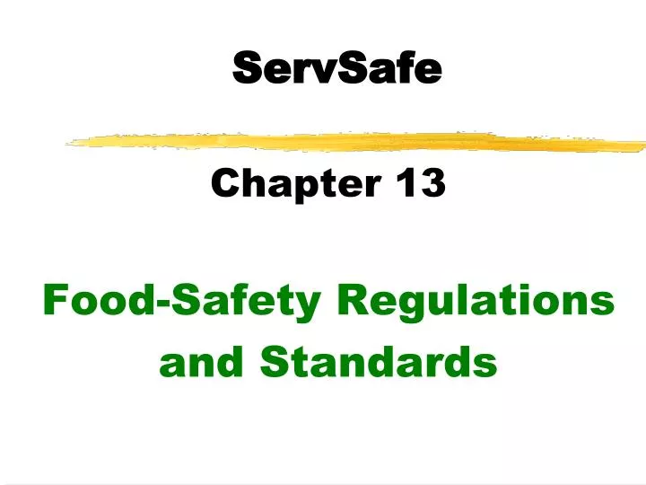 PPT ServSafe PowerPoint Presentation Free Download ID 4445438