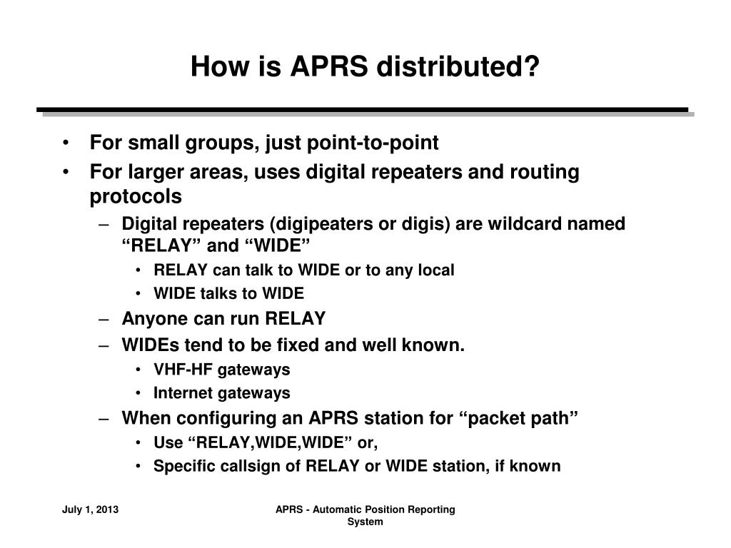 PPT APRS Automatic Position Reporting System PowerPoint
