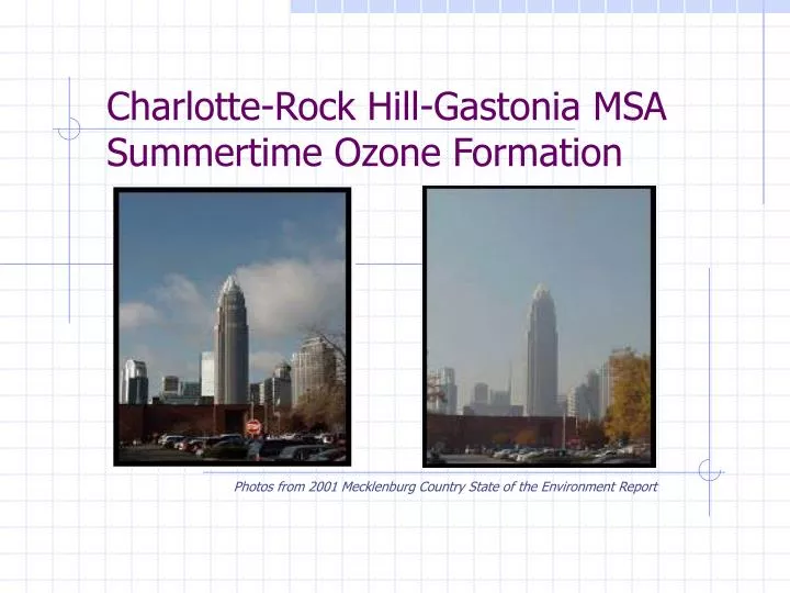 charlotte rock hill gastonia msa summertime ozone formation n.