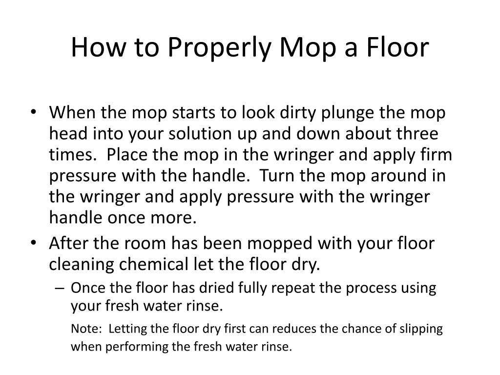 PPT - How to Properly Mop a Floor PowerPoint Presentation, free download -  ID:4446542