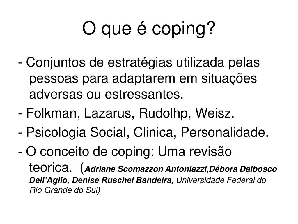 PDF) A importância das estratégias de coping na psicologia jurídica