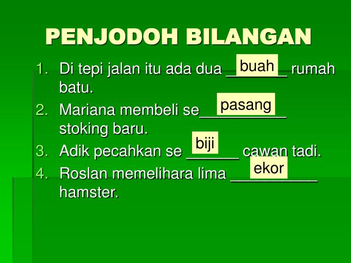 Penjodoh Bilangan Bagi Basikal