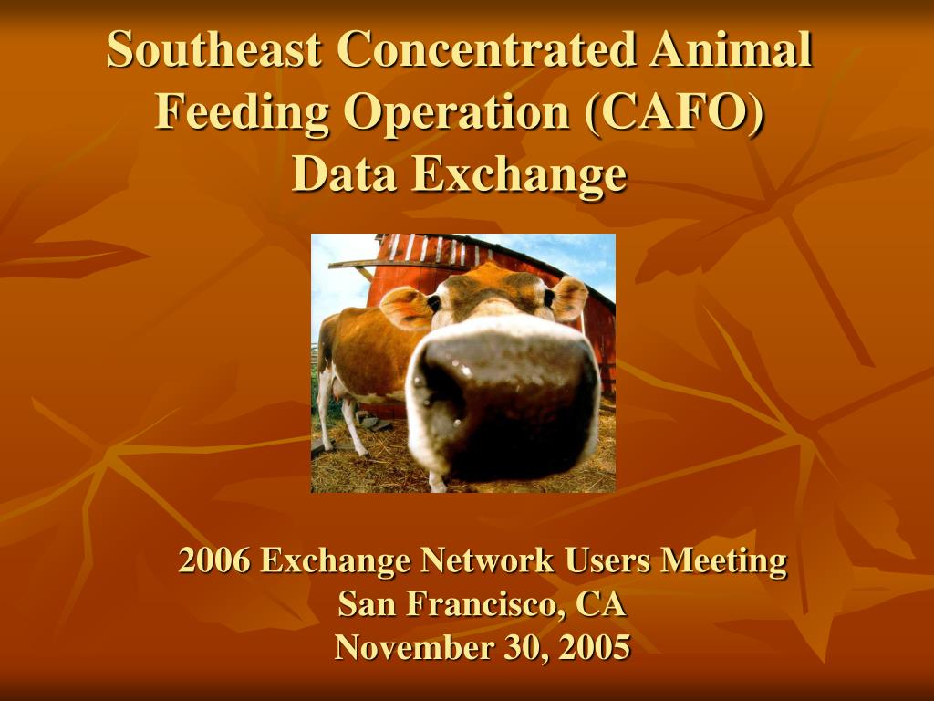 PPT - Southeast Concentrated Animal Feeding Operation (CAFO) Data ...