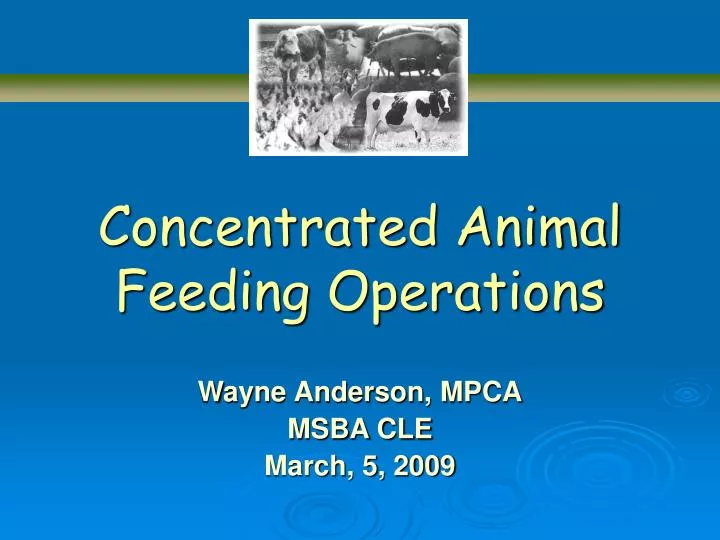 concentrated animal feeding operations n.