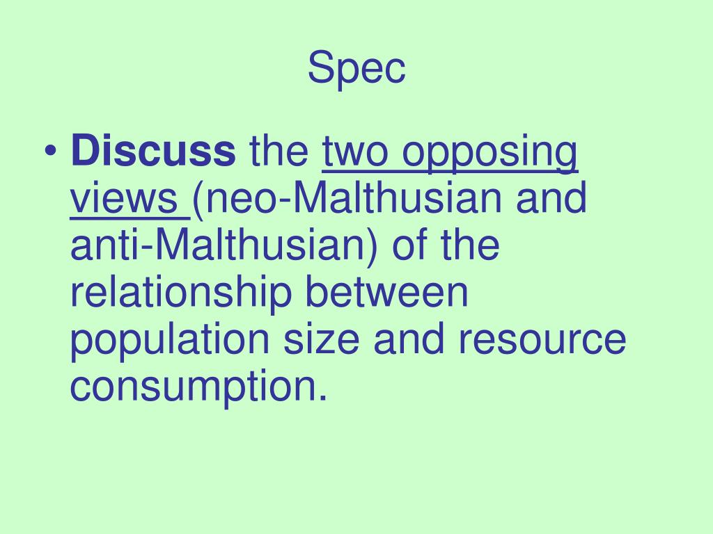 neo malthusian