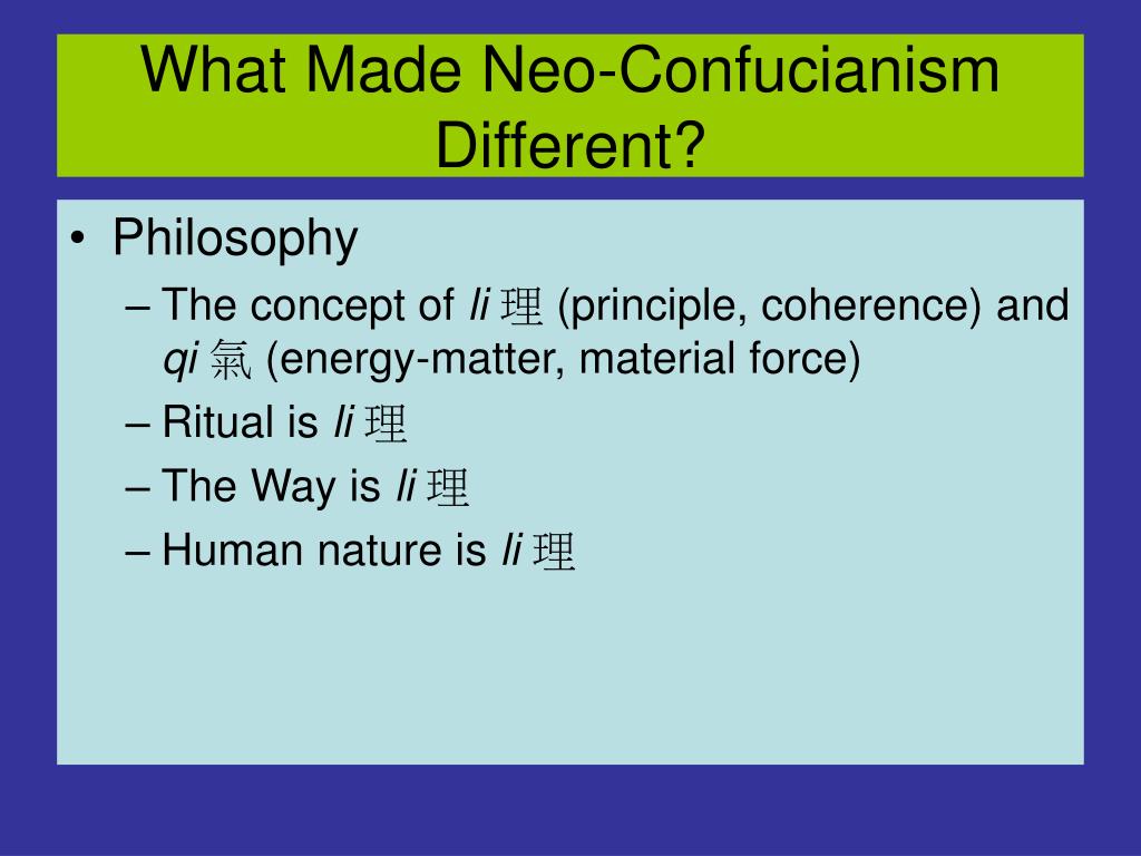 neo confucianism li