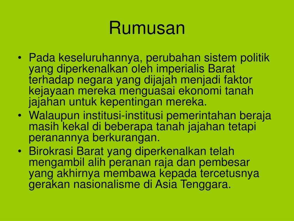PPT - Peta menunjukkan wilayah-wilayah imperialis Barat di Asia 