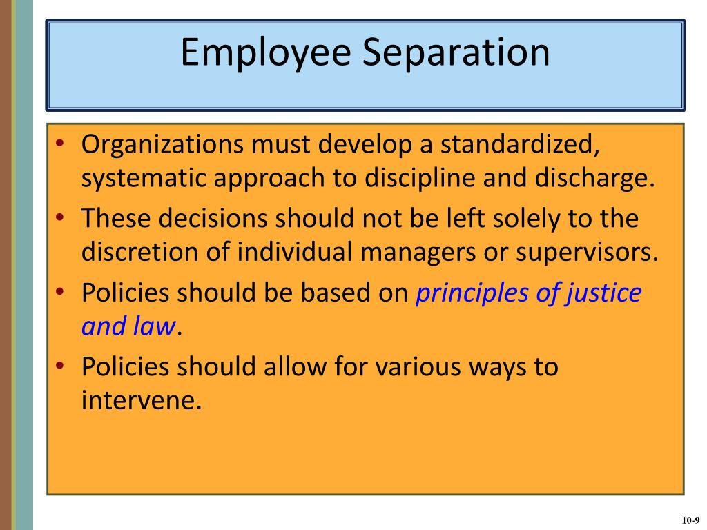What is the meaning of job separation